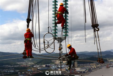 舟山：全国最大跨海输电高塔群架线完成-中国网