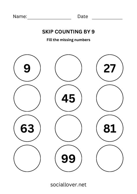 Skip counting by 10's worksheets