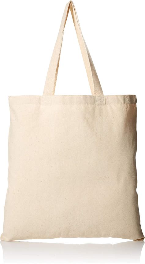 Amazon.com: (12 Pack) 1 Dozen - Heavy Cotton Canvas Tote Bag (Natural ...