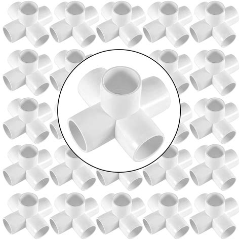 Buy 20 PCS 1 Inch 5 Way Elbow PVC Fitting, PVC Pipe Fittings Heavy Duty ...