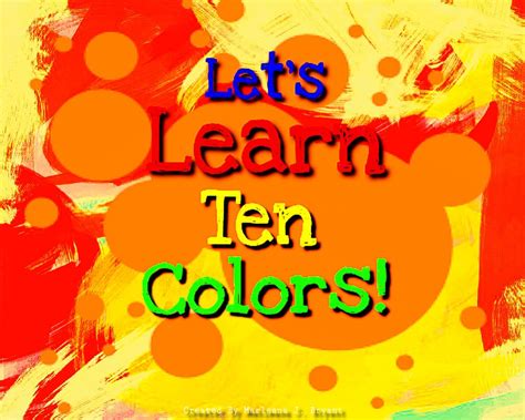 Let's Learn 10 Colors: Colors For Toddlers eBook : Bryant, Marleana ...