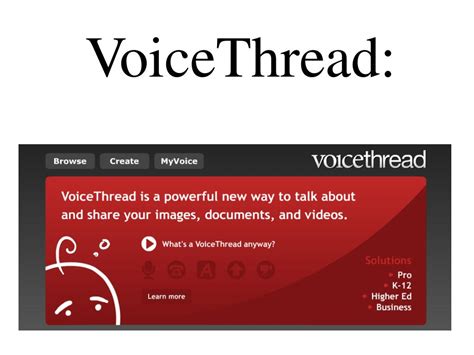 Image result for Examples of VoiceThread PowerPoint with Audio
