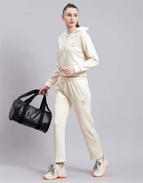 Buy Women Cream Solid Hooded Full Sleeve Cords Set Online in India ...