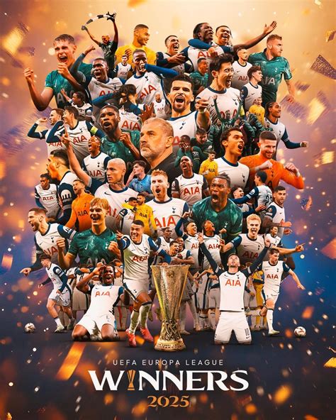 Tottenham Hotspur UEFA Europa League Champions 2024-25 COYS Premium ...
