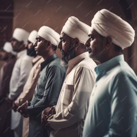 Premium Photo | Men in turbans standing praying to god