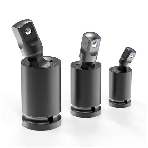 3pcs Impact Universal Joint Socket Adapter Set Ratchet Swivel Socket ...
