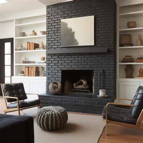 Black Brick Fireplace Ideas at Angela Link blog