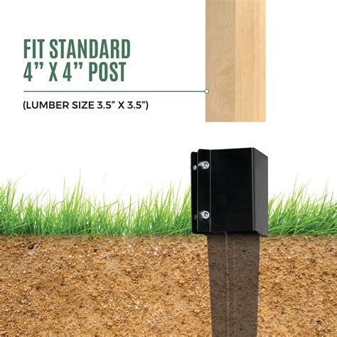 Snapklik.com : WIMART Fence Post Anchor 4x4, Heavy Duty Metal Fence ...