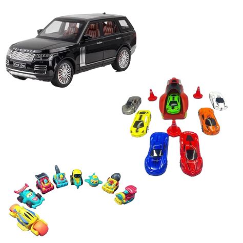 PICCUKA Mini Battle Gyro Playset - Black & Light Green Cars & Finger ...