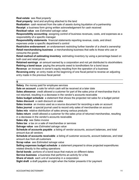 Accounting dictionary | PDF
