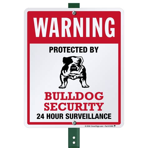 SmartSign 12 x 10 inch “Warning - Protected By India | Ubuy