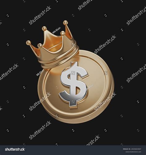 Gold Royal King Crown On Golden Stock Illustration 2415021937 ...