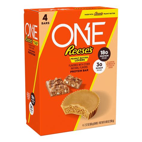ONE Brands Reese's Peanut Butter Lovers Protein Bar 18g, 4 Pack ...