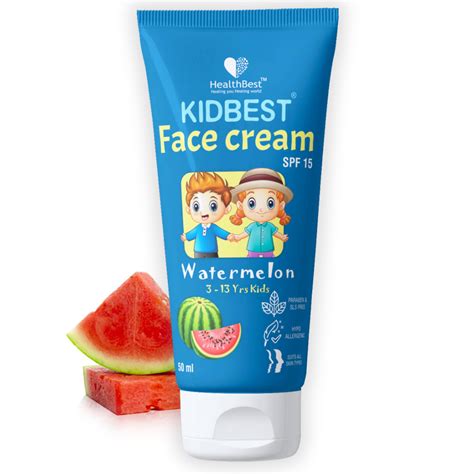 Healthbest Kids Face Cream SPF 15, 50ml - Organic, Gentle Baby Safe ...