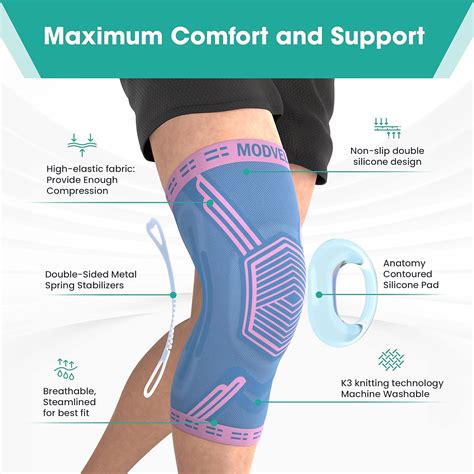 Buy MODVEL Knee Braces for Knee Pain Women & Men - Knee Brace for Knee ...