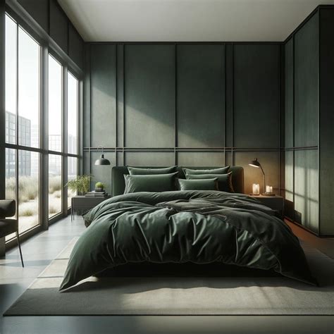Dark Green Bedding Bedroom | Bedroom green, Green bedding bedroom ...
