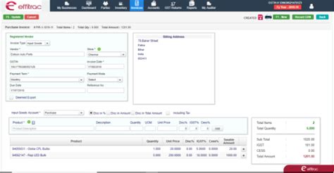 Creating GRN to PI in Sales management software