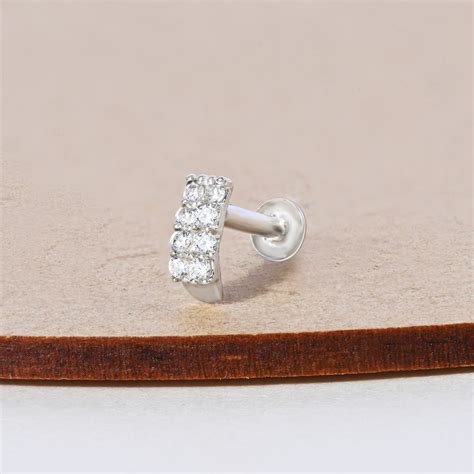 Radiant Bar Silver Nose Pin - Touch925 Silver Jewellery