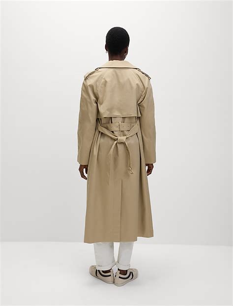 Buy Cotton Rich Longline Trench Coat at Marks & Spencer