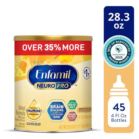Enfamil NeuroPro Powder Baby Formula, MFGM* 5-Year Benefit, Exclusive ...