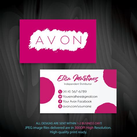 Avon Representative Business Cards