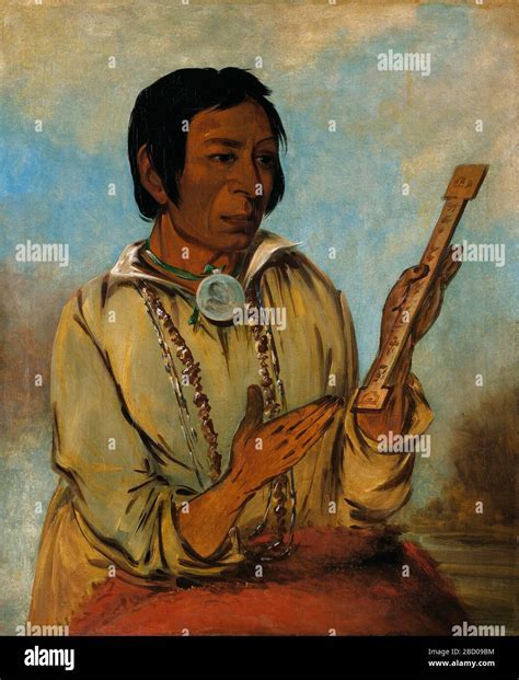 Mashena Elks Horns a Subchief. George Catlin probably painted this ...