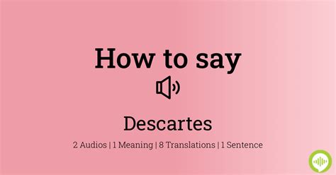 How to pronounce descartes in French | HowToPronounce.com