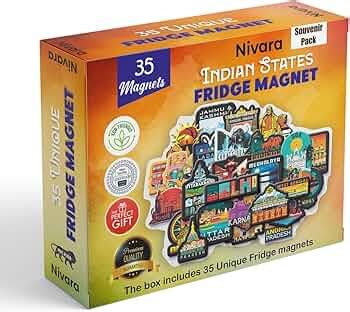NIVARA Fridge Magnet for Refrigerator 35 Design of Indian State ...