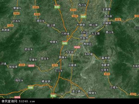 吉安县地图 - 吉安县卫星地图 - 吉安县高清航拍地图
