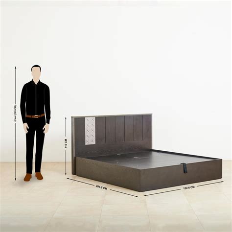 Buy Salvador Jordi Brown Engineered Wood Queen Bed with Hydraulic ...