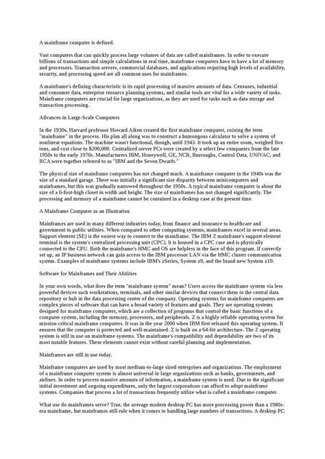 Image result for Mainframe Computer Definition