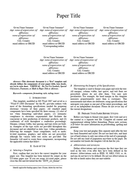 Image result for Ieee Format