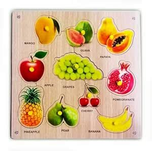 Plutofit Wooden Learning Educational Board Puzzle for Pre-School Kids ...