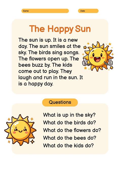 Image result for First Grade Reading Fluency Worksheets