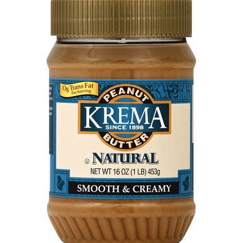 Krema Nut Company Peanut Butter, Smooth & Creamy (16 oz) Delivery or ...