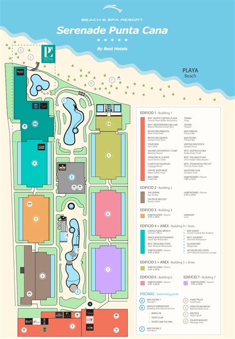 Punta Cana Map Map Of The Whole Complex Five Resorts In One