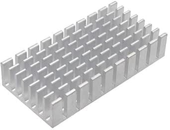Audio Fan Heatsink Aluminum Heat Dissipator 25mm x 50mm x 10mm Silver 1 ...