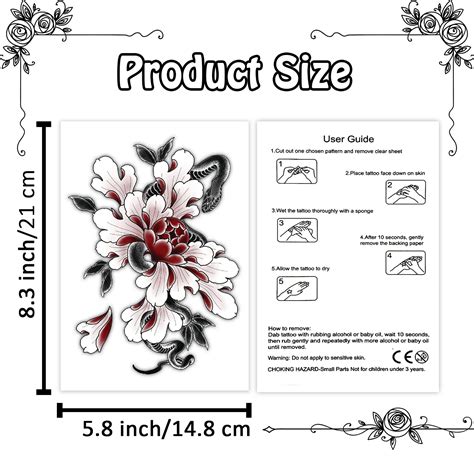 Cerlaza Temporary Tattoos for Women Adults, Fake India | Ubuy