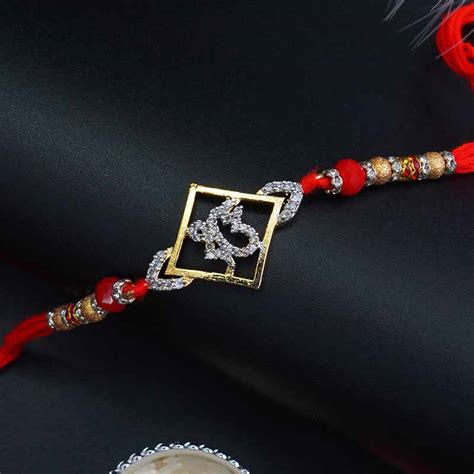 Send Ek Onkar Diamond Rakhi Online | Rakhibazaar.com