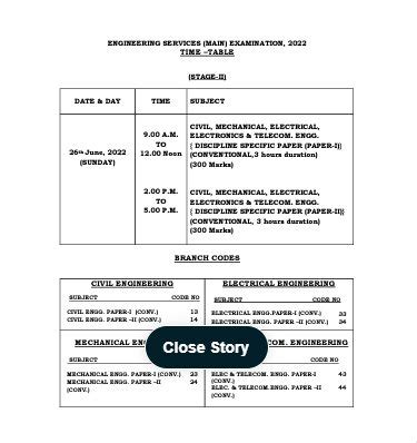 The UPSC Engineering Services (Main) exam schedule for 2022 has been ...