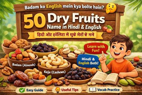 Dry Fruits Names in English and Hindi Types List (Easy Student Guide ...