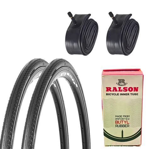 Buy Ralson 700x28C Bicycle Tyre & Tube Combo Pair – Set of 2 Tyres and ...