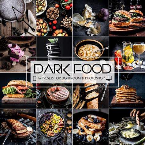 DARK FOOD PRESETS, Food Lightroom Presets, Mobile Presets Lightroom ...