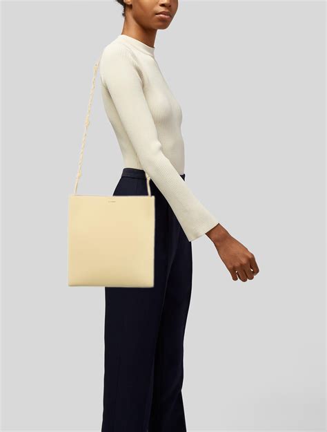 Jil Sander Leather Shoulder Bag - Yellow Crossbody Bags, Handbags ...