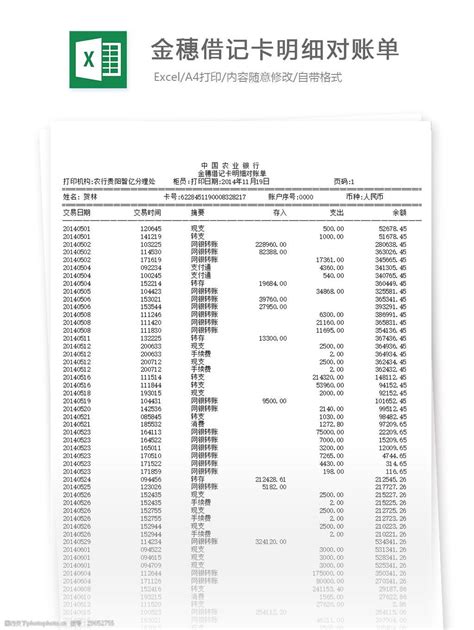 银行流水账单是什么样子？ - 知乎