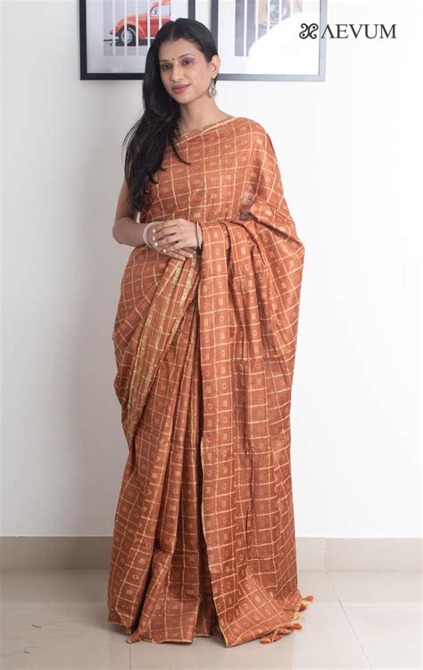 Katan Silk Saree with Checks - 2329 – AEVUM