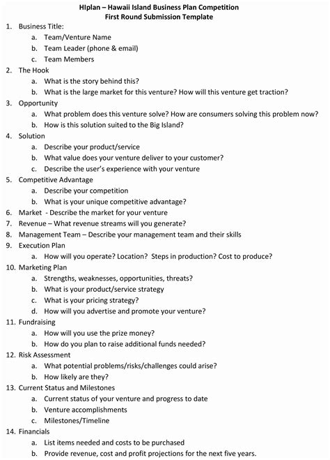 free business plan template