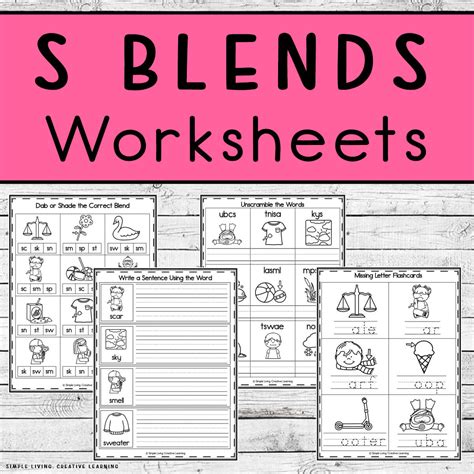 S Blend Words S Blend Worksheets: Engaging Activities For Mastering S