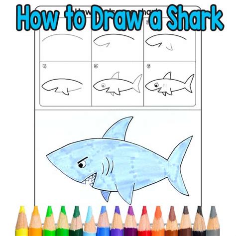 How to Draw a Shark - Easy Peasy and Fun