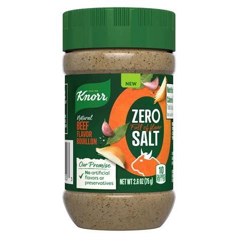 Knorr Zero Salt Powder Bouillon Natural Beef Flavor Bouillon - Shop ...